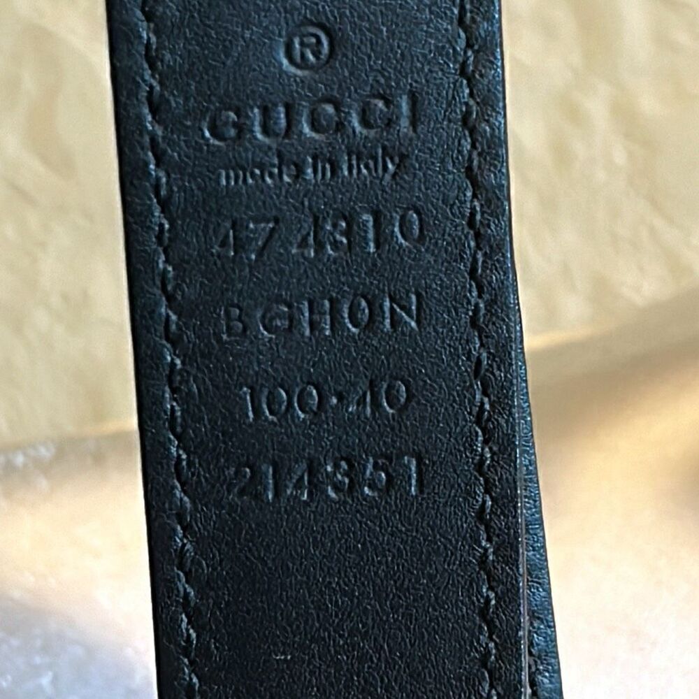 Gucci Women's M/L Black Leather Belt Square Embellished Buckle Contemporary New - Picture 10 of 10